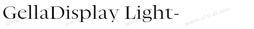 GellaDisplay Light字体转换